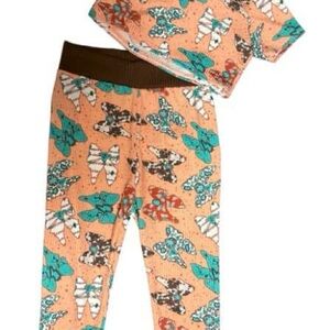 Butterfly Print Pajama Set